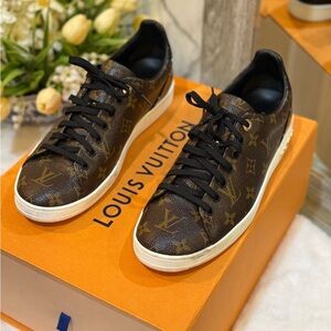 Louis Vuitton Black and Brown Monogram Sneakers